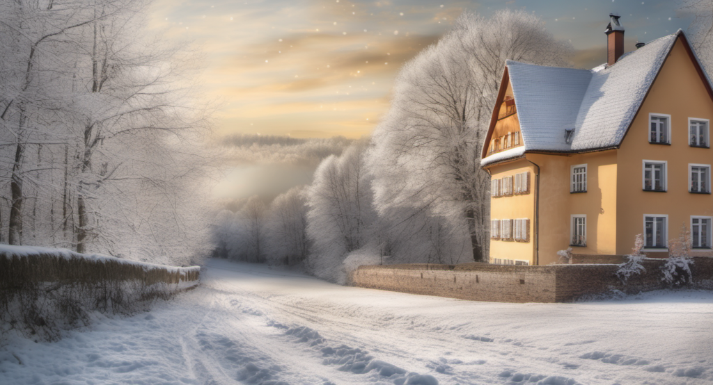 Wohlfühlen im Winter - Sich warm anziehen 3 haus winterlanschaft Wohlfühlen im Winter - Sich warm anziehen